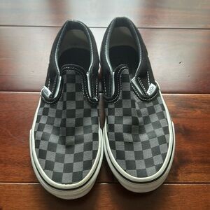 Like New Slide-On Checkered Vans size 1.5 little kids shoes